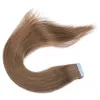 Extensions Ruban droit dans l'extension de cheveux cheveux humains 2 g/pc 20 pièces cheveux humains brésiliens Remy Extensions de cheveux humains naturels Tape in Extension