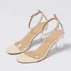 Klänningskor 2024 Summer Women's Sandals Transparenta High Heels Pumpar Clear Women Sexy Open Toe Woman Party