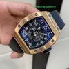 RM Watch Movement Watch Nice Watch RM010 Men's Watch RM010 Rose Gold Automatic Mechanical Hollow Out Business Casual Watch