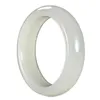 Genuine Natural White Jade Bangle Bracelet Charm Jewellery Fashion Accessories Hand-Carved Lucky Amulet Gifts 240305