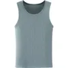 Thread Elastic Tank Top For Men Spring/Summer Thin Ribbed Men's Tank Top For Sports Breathability And Sweat-Absorbing Bottom Sleeveless T-Shirt 113