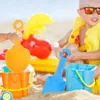 サンドプレイウォーターファン8pcsビーチサンドディグシャベルポータブルビーチシャベルおもちゃセット子供を掘るシャベル240321