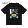 24SS Nytt Rhude Luxury Brand Rhude Shirt Men T Shirts Designer Men Shirt Men Print Street Cotton Fashion Youth Mens T Shirts SJMS