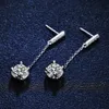 Tassel Tauren Luxo Qualidade Prata Moda Jóias S925 Sterling Brincos Moissanite Diamante