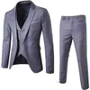Man Suit Business Formal 레저 드레스 슬림 핏 허리 코트 3 피스 신랑 ​​베스트