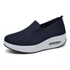 Casual Shoes Sneakers Kvinnors sportnät Vulkaniserad andningsbar plattform Tennis Slip-on Ladies Walking Zapatillas Mujer