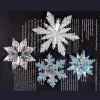 utrustning jul snöflinga hänge silikon mögel nyckelring halsband dekor casting mögel hantverk xmas hängande listad kristall epoxi
