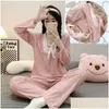 Sleep Lounge Womens Pajamas Postpartum Nursing Clothes Large-Sized Long Sleeved Home Clothing Can Be Worn Externally In Thin Styles Dr Otwgr