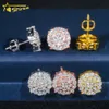 Bijoux de créateurs Vente Hip Hop S925 VVS Moissanite Vente chaude Boucle d'oreille de qualité supérieure Pass Testeur de diamant Vis arrière 10k 14k Boucles d'oreilles en or massif