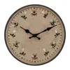 Wall Clocks 12 Inch Round Garden Clock IP44 Waterproof Hanging Decorative Bee Outdoor