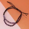 Neues Stein-Armband-Set, handgefertigt, gewebt, Amethyst, Tigerauge, Säulenstein, Perlen, Paar-Armbänder, verstellbar, für Männer und Frauen, Perlen-Charms-Schmuck