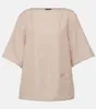Womens Designer T Shirts Summer Linen och ullblandning Top Loro Piano Women Clothing Round Neck Cotton Solid Color Kort ärm T-shirt