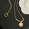 Con scatola all'ingrosso design in cristallo lettera pendenti di design collane gioielli di marca collana catena donne 18k acciaio inossidabile girocollo ciondolo gioielli regali di nozze