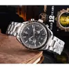 Cronógrafo SUPERCLONE Reloj Relojes Reloj de pulsera Diseñador de moda de lujo Productos básicos Banda de acero para hombres Reloj de negocios Reloj de segunda carrera de 2 ojos montredelu