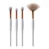 Make-up-Pinsel, 4-teiliges Set, Augen-, Augenbrauen-, Fächerform-Pinsel, langer Griff, Concealer, professionelles Make-up