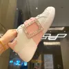 2024 Spring/Summer New Diamond Buckle Half Trailer Small White Shoes With Cowhide Upper and Rubber Sole Women's Casual Sports Shoes