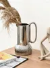 Vases European-style Ceramic Silver Vase Portable Kettle Flower Arrangement Hydroponic Living Room Table Home Decoration