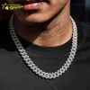 Designer Vente chaude S925 Prix d'usine Drop Shipping Moissanite Hip Hop Bijoux 925 Argent VVS Collier Glacé Chaîne à maillons cubains