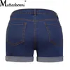 Sexy taille haute sertissage hanche ascenseur femmes jean court été mode Stretch Denim Shorts décontracté Push Up Vintage rue Shorts 240321