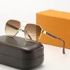 Modische Sport-Sonnenbrille für Männer, Unisex-Büffelhorn-Brille, Designer-Brille für Herren und Damen, randlose Sonnenbrille, silber-goldene Metallrahmen-Brille, Lünetten