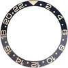 GMT gold lettering black gray ceramic bezel with an outer diameter of 38MM and an inner diameter of 30.5MM, suitable for a 40MM SUB case in store