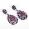 أقراط متدلية عتيقة متعددة الألوان Waterdrop Tear Stone Starms Harms Pave Rhinestone Beads Beads Top Women Drop Lig for Gift