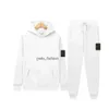 Designer hoodie tröjor sten man jacka ö ny kappa hösten Winter hoodie pants jacka harajuku sportkläder märke casual kvinnor solid huvtröja set 141