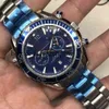 Chronograaf SUPERCLONE Horloge Horloges Pols Luxe Modeontwerper Automatisch Mechanisch Vijf Naald Blauw Volautomatisch Hw031 Heren montredelu