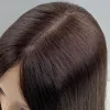 Toppers Human Hair Topper z 4 klipsami w jedwabnej górnej skórze podstawa Virgin European Hair Toupe dla białych kobiet