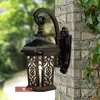 Decorazioni da giardino Retro cinese Lampada da parete esterna impermeabile Stile antico Corridoio esterno Cancello Balcone Cortile