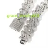 Hip Hop 18 Cuban Link Chain VVS MOISSANITE Naszyjnik Factory