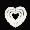 Party Decoration 13.5 18.5 25cm White Hollow Heart Foam Mold Craft Balls Valentine's Day Wedding Decor Diy Kids Favor