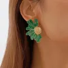 Boucles d'oreilles Ingemark Boho coloré grand pétale de fleur irrégulière pour les femmes mode coréenne 2024 oreille tendance Y2K bijoux accessoires