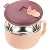 Skålar bevarade snabb kopp soppa med lock slitage resistenta nudlar rostfritt stål omedelbara handhår