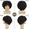 Wigs GNIMEGIL Synthetic Mens Wig Brown Short Hair Curly Wigs Male Natural Hair Cuts Cool Colly Afro Wig for Man Guys Costume Wigs