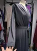 Vêtements ethniques Ramadan Noir Abaya Dubaï Turquie Islam Musulman Robe longue Kaftan Abayas pour femmes Kebaya Caftan Robe Femme Musulmane