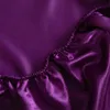 Housse de matelas de couleur unie haut de gamme, drap-housse de luxe en Satin avec bande élastique, lit 140x190 150x190, Fit 240306