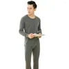 Men's Thermal Underwear Comfort Long Johns Set Thin Keep Warm Shirt Pants Couple Men Women Autumn Winter