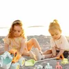 Sand Play Water Fun 20st Beach Sand Toys Children Beach Toy Set Kids Excavator Spade Sand Mögel Hourglas Skopa Sand Spela Sand Tools Toys 240321