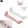 Towel Rings 50pcs papillon anneau de serviette porte-papier faveurs de fête porte-serviette de mariage anneau Laser anneau de serviette en papier pour la décoration de mariage 240321