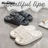 Slippers Bathroom Shower Hollow Out Sandals Women Cheese Slides Summer EVA Shoes Men Soft Anti Slip Flip Flops Indoor H240322