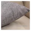 Pillow Linen Sofa Cover Throw Case 45x45cm Japan Style Solid Colors Decorative Couch Bed Pillowcase For Home Office Car