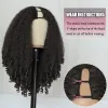 かつらXSTRESS AFRO CURLY v部品ウィッグ黒人女性のためのかつらまるで巻き毛の端