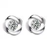 Zhenrong – boucles d'oreilles en diamant incrusté de compteur, argent 925, amour rotatif, bijoux plaqués de haute qualité pour femmes, meilleure vente 28e0