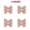 Hair Accessories 1-5PAIRS Boutique Hairpin Not Easy To Scratch Sweet Printed Bow Childrens Headwear Pari Smooth