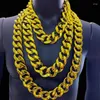 Kedjor Big Chunky Necklace Rapper Fake Gold Chain 90s Hip Hop Plastic Costume Performance Props smycken