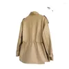 Femmes en cuir Faux printemps véritable manteau taille longue enveloppé en peau de mouton coupe-vent livraison directe vêtements vêtements vêtements d'extérieur manteaux Otphz