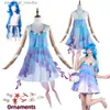 cosplay Anime Costumes Lolita cosplay anime Merpeople Dolia Come Womens robe sexy sac perruque ensemble Halloween fête uniforme shell accessoiresC24321