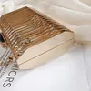 Bag Metal Material Women Designer Handväskor 2024 Girl Shopper Purse Fashion Casuality Champagne Chain Hollow Crossbody