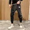 Calças masculinas calças jogger pista cinza impressão homem suor atlético esporte sweatpants itens na moda harajuku y2k